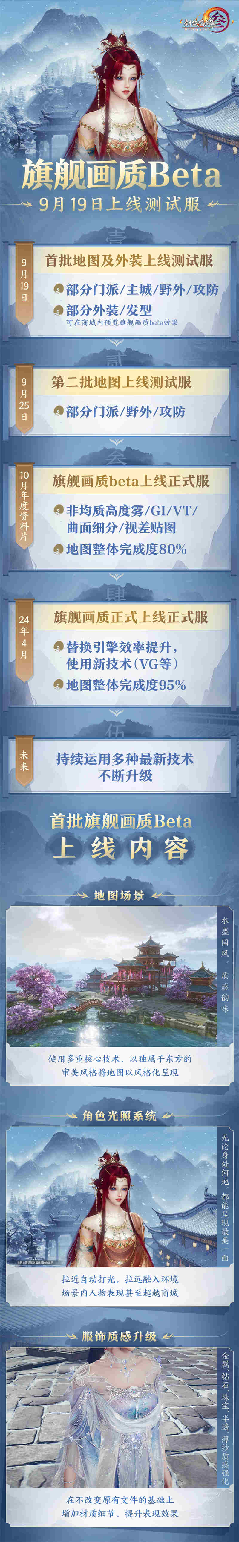 体验旗舰画质beta 《剑网3》新资料片三轮测试即将开启